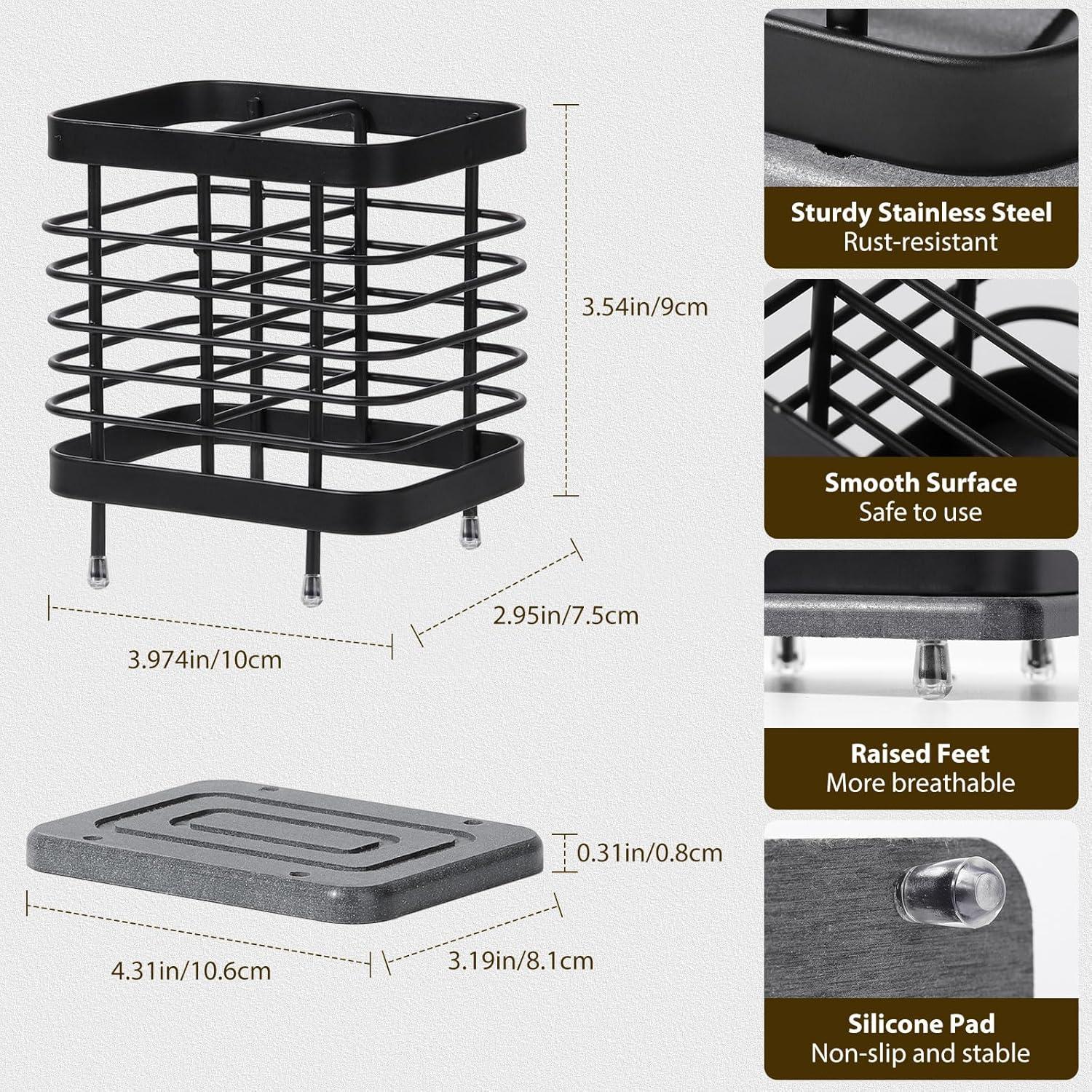 Soporte de Cepillo de Dientes Shinowa Acero Inoxidable 2 Ranuras
