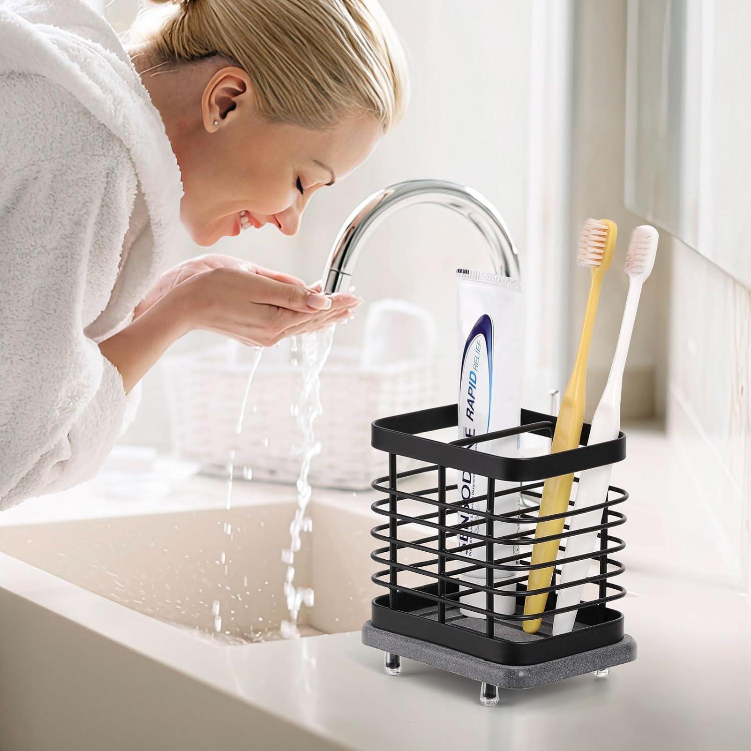 Soporte de Cepillo de Dientes Shinowa Acero Inoxidable 2 Ranuras