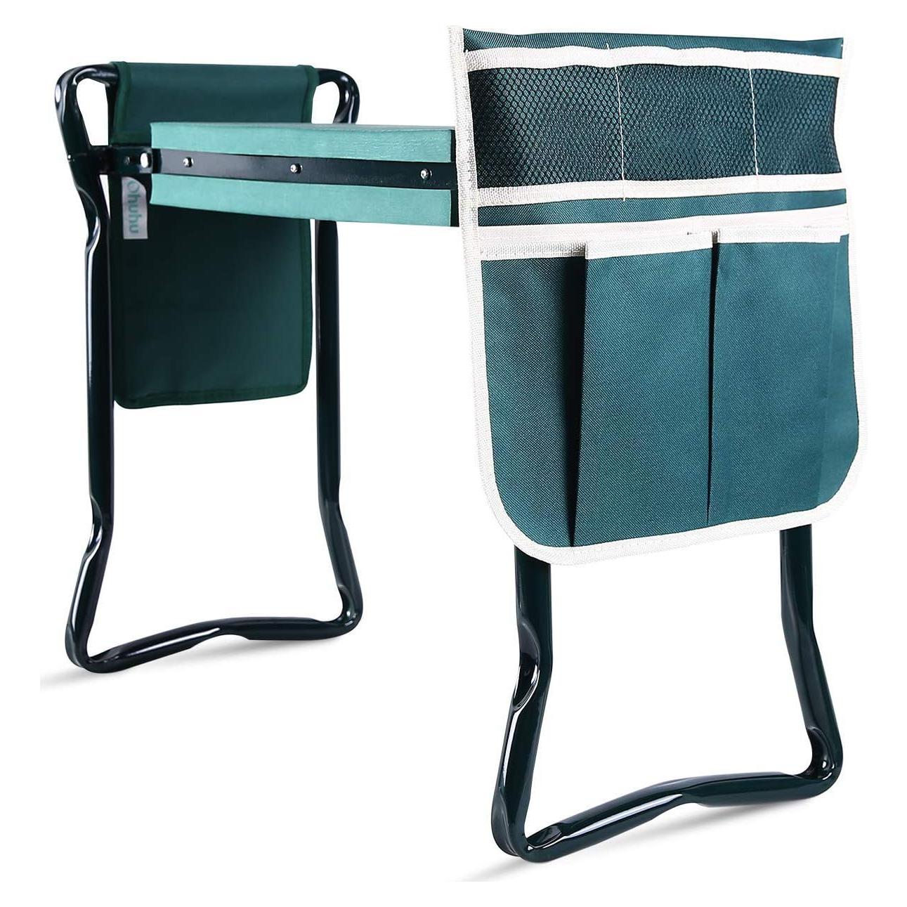 Rodillo y Asiento de Jardín Ohuhu Verde 2 en 1 con Almohadilla