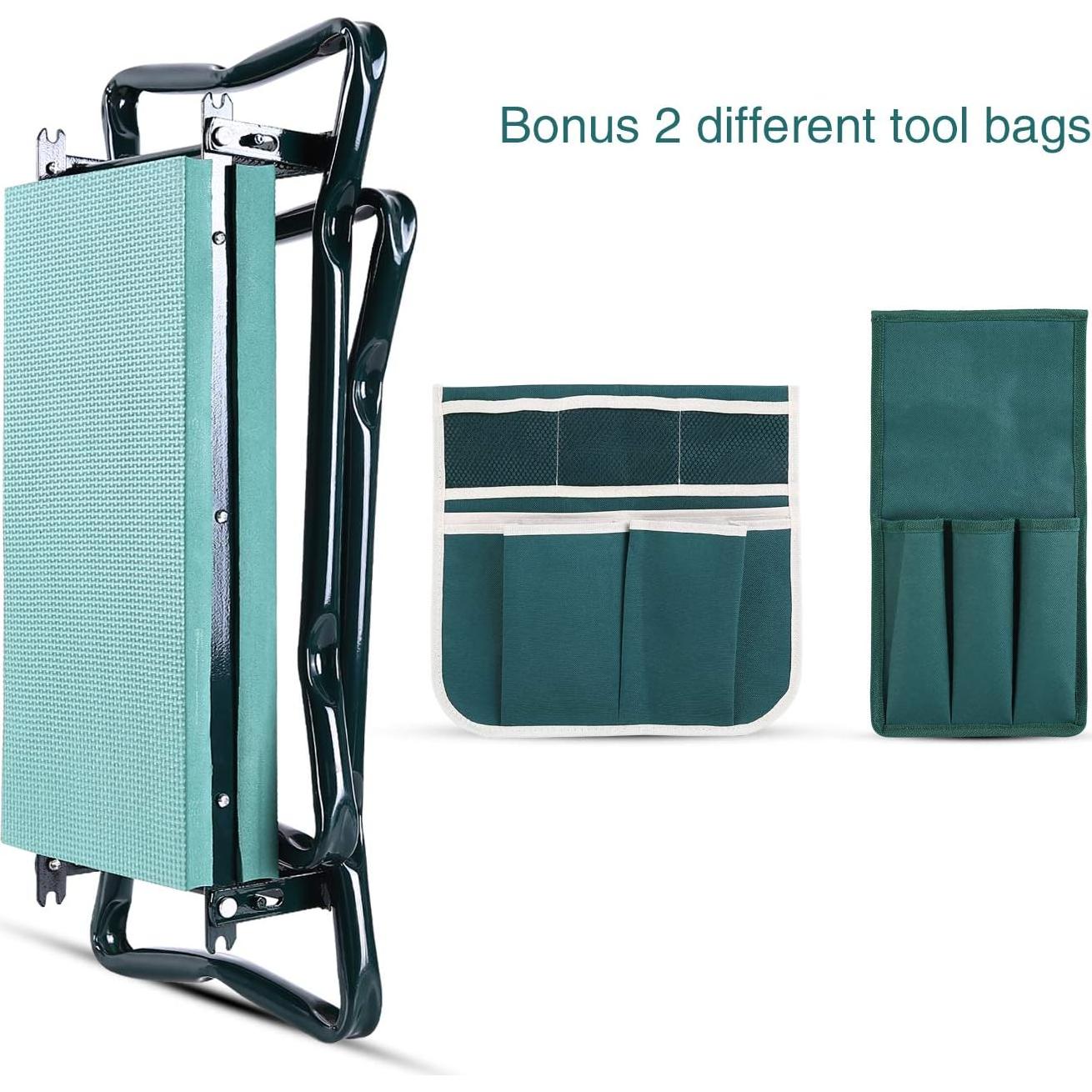 Rodillo y Asiento de Jardín Ohuhu Verde 2 en 1 con Almohadilla