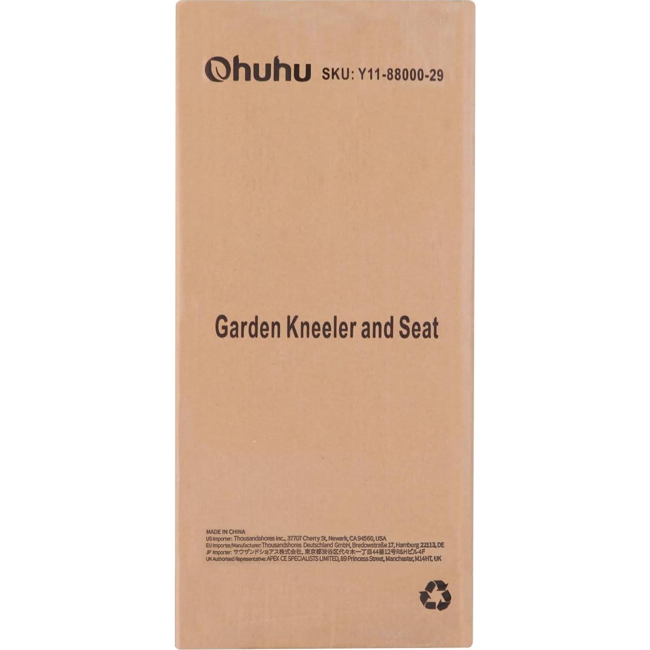 Rodillo y Asiento de Jardín Ohuhu Verde 2 en 1 con Almohadilla