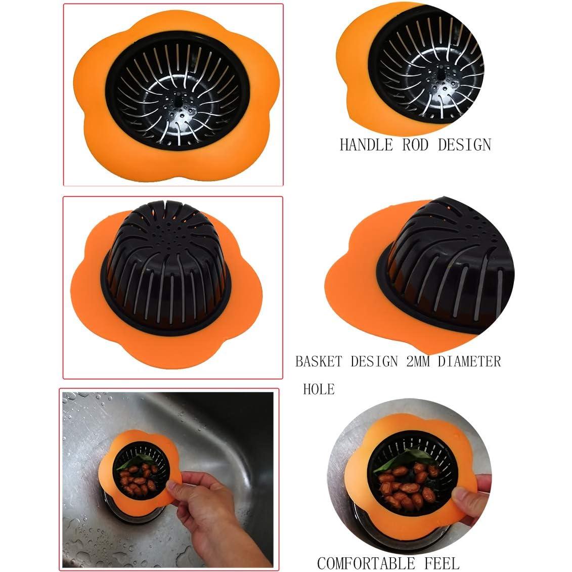 Colador de Fregadero de Silicona Tmflove 2 Piezas Rojo 11.4 cm