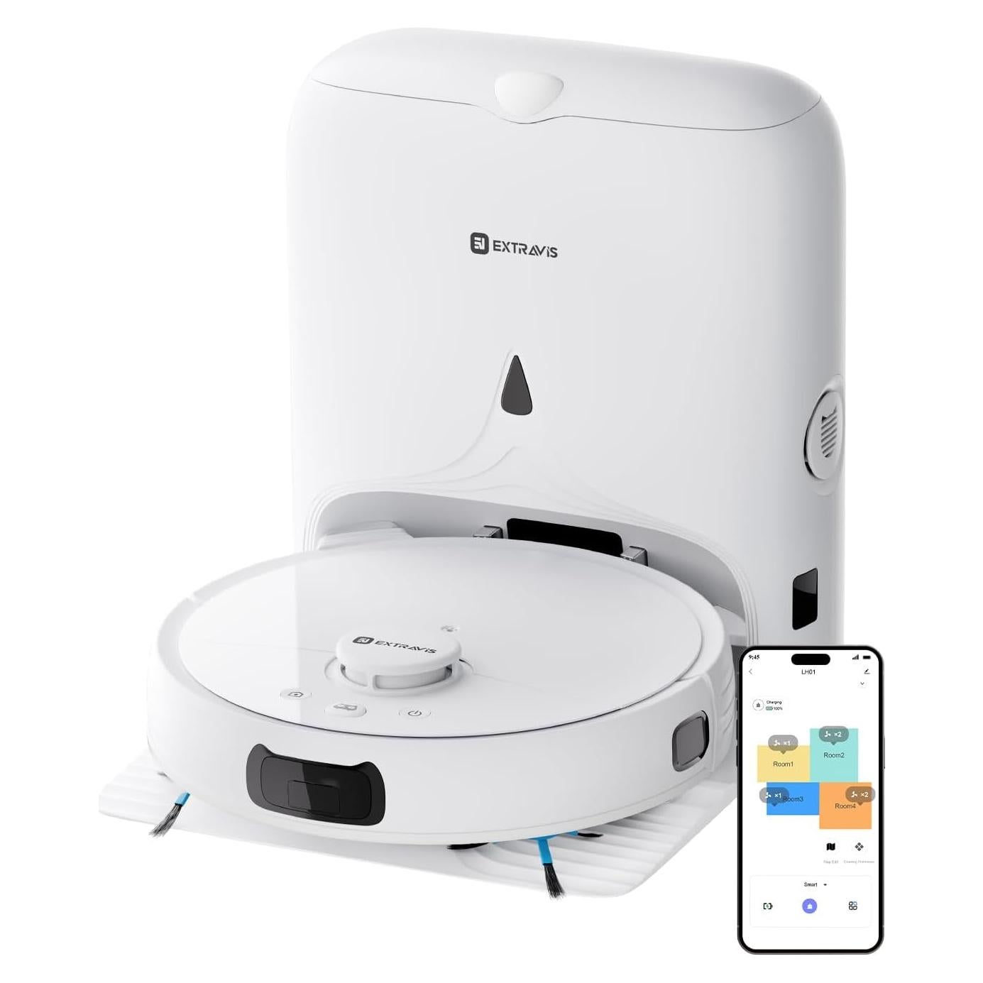 Aspiradora Robótica Extravis V5 8500Pa Autovaciable