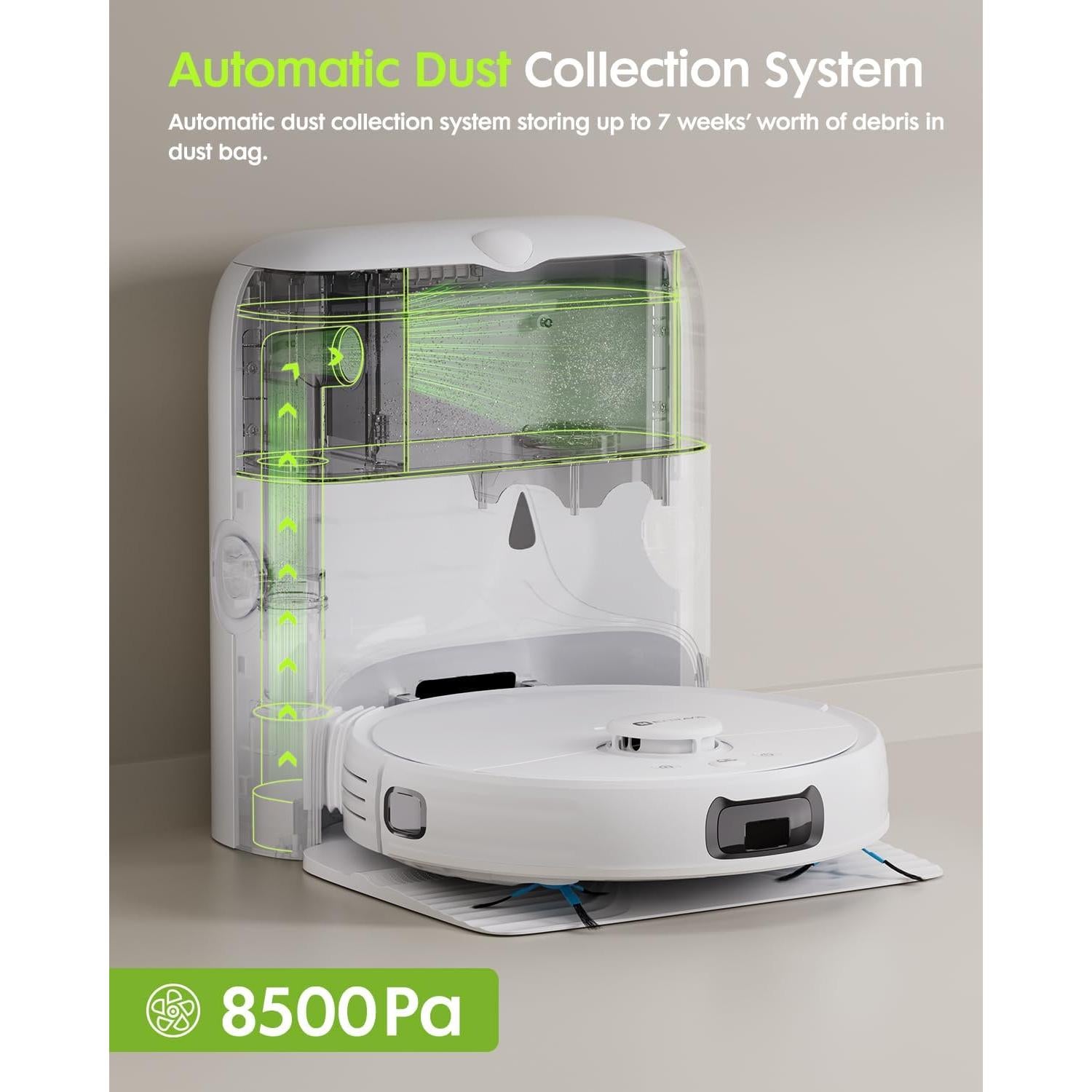 Aspiradora Robótica Extravis V5 8500Pa Autovaciable