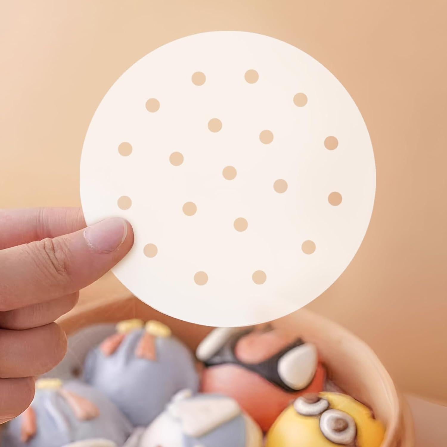 200 Forros de Papel para Freidora de Aire 5" HTBMALL Antiadherente