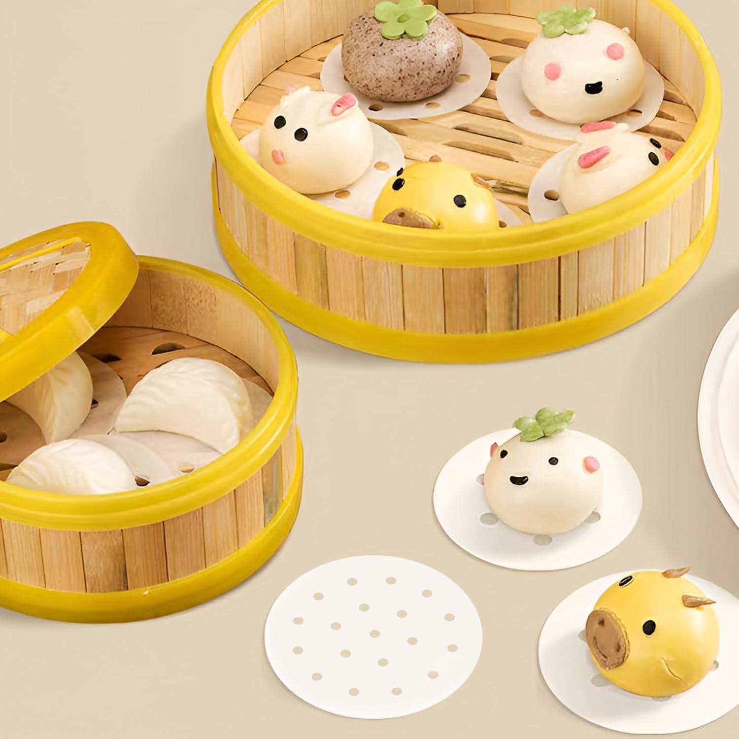 200 Forros de Papel para Freidora de Aire 5" HTBMALL Antiadherente