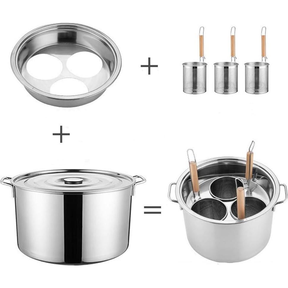 Olla de Pasta Buokaiw con Colador y Tapa - Acero Inoxidable