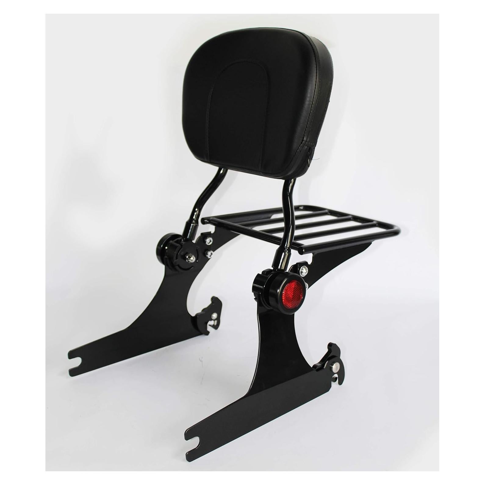 Respaldo Sissy Bar Ajustable HTTMT + Soporte Equipaje Negro