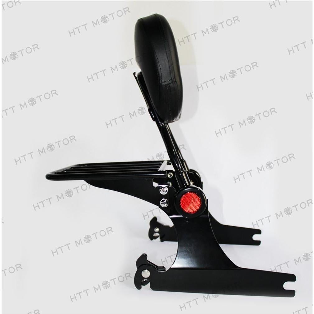 Respaldo Sissy Bar Ajustable HTTMT + Soporte Equipaje Negro