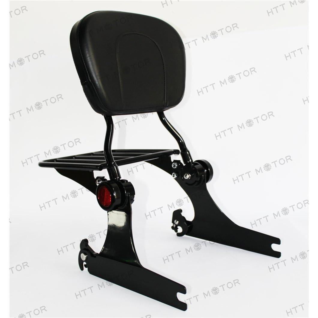 Respaldo Sissy Bar Ajustable HTTMT + Soporte Equipaje Negro