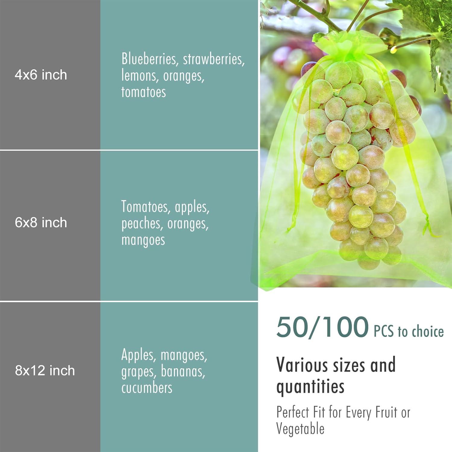 Bolsas de Protección para Frutas Fetanten 50 PCS 10x15 cm