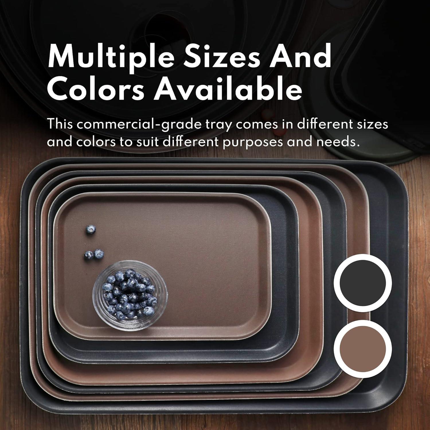 Bandeja Antideslizante Rectangular New Star 35.5x25.4cm Negra