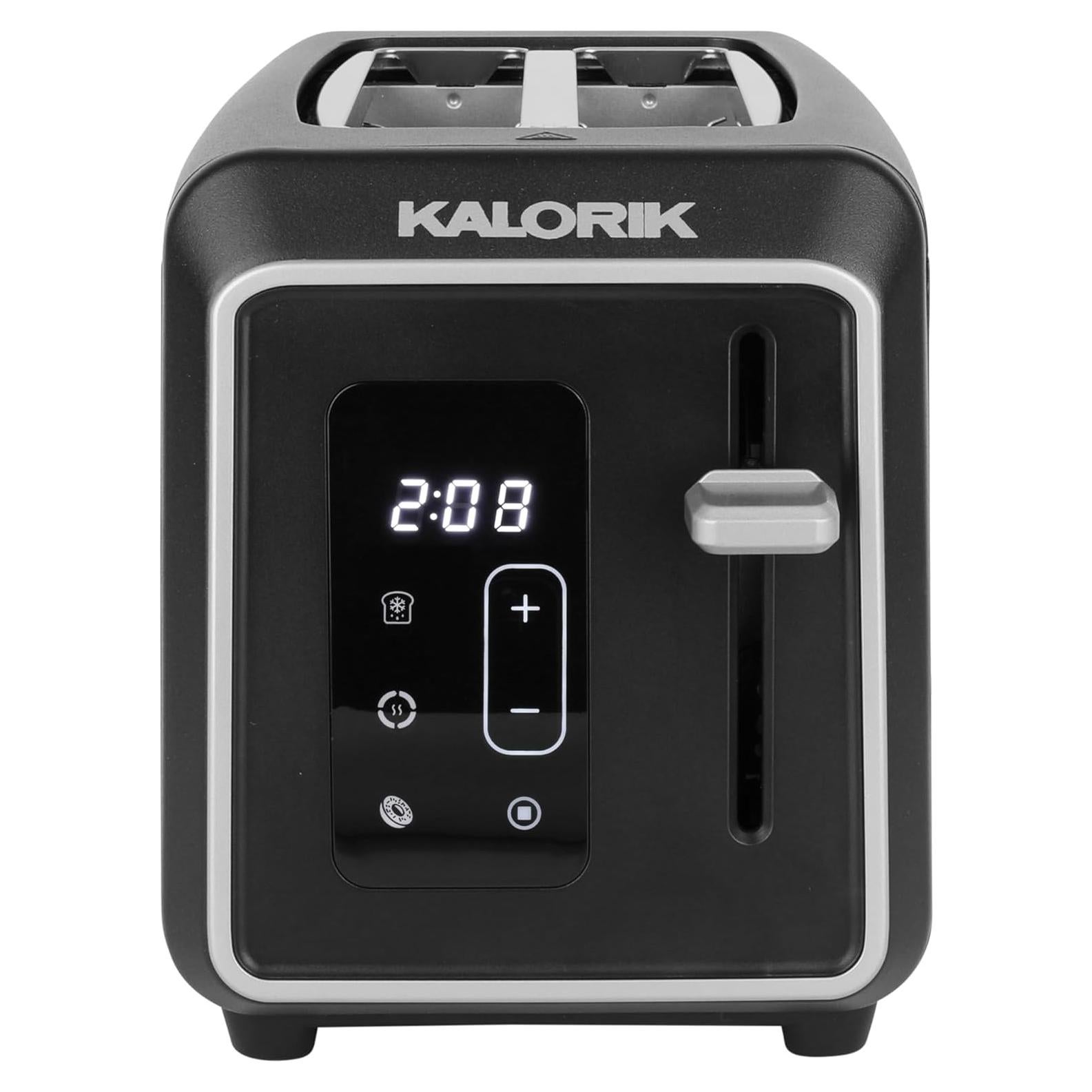Tostadora Kalorik 2 Rebanadas LED 850W Negro con 6 Configuraciones
