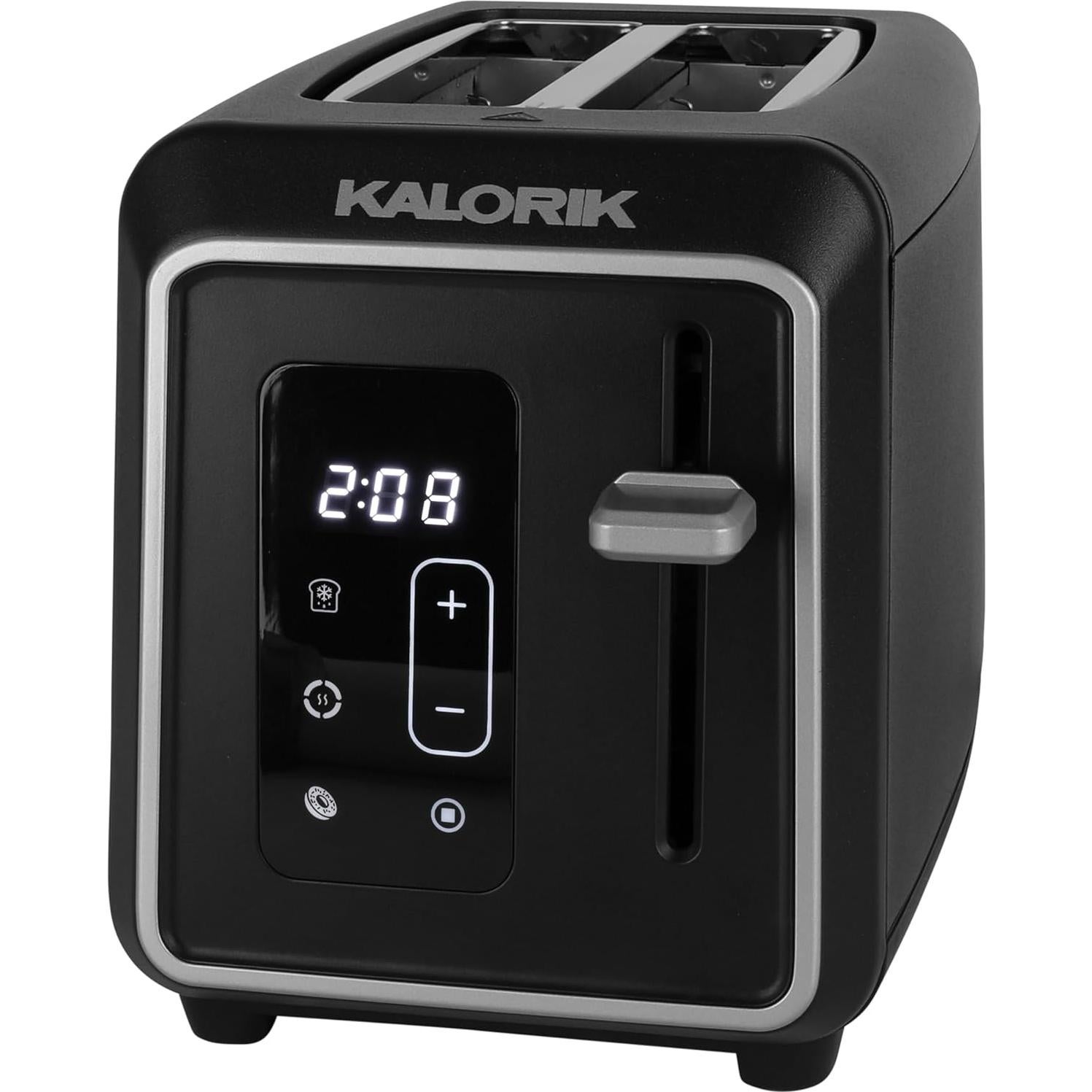 Tostadora Kalorik 2 Rebanadas LED 850W Negro con 6 Configuraciones