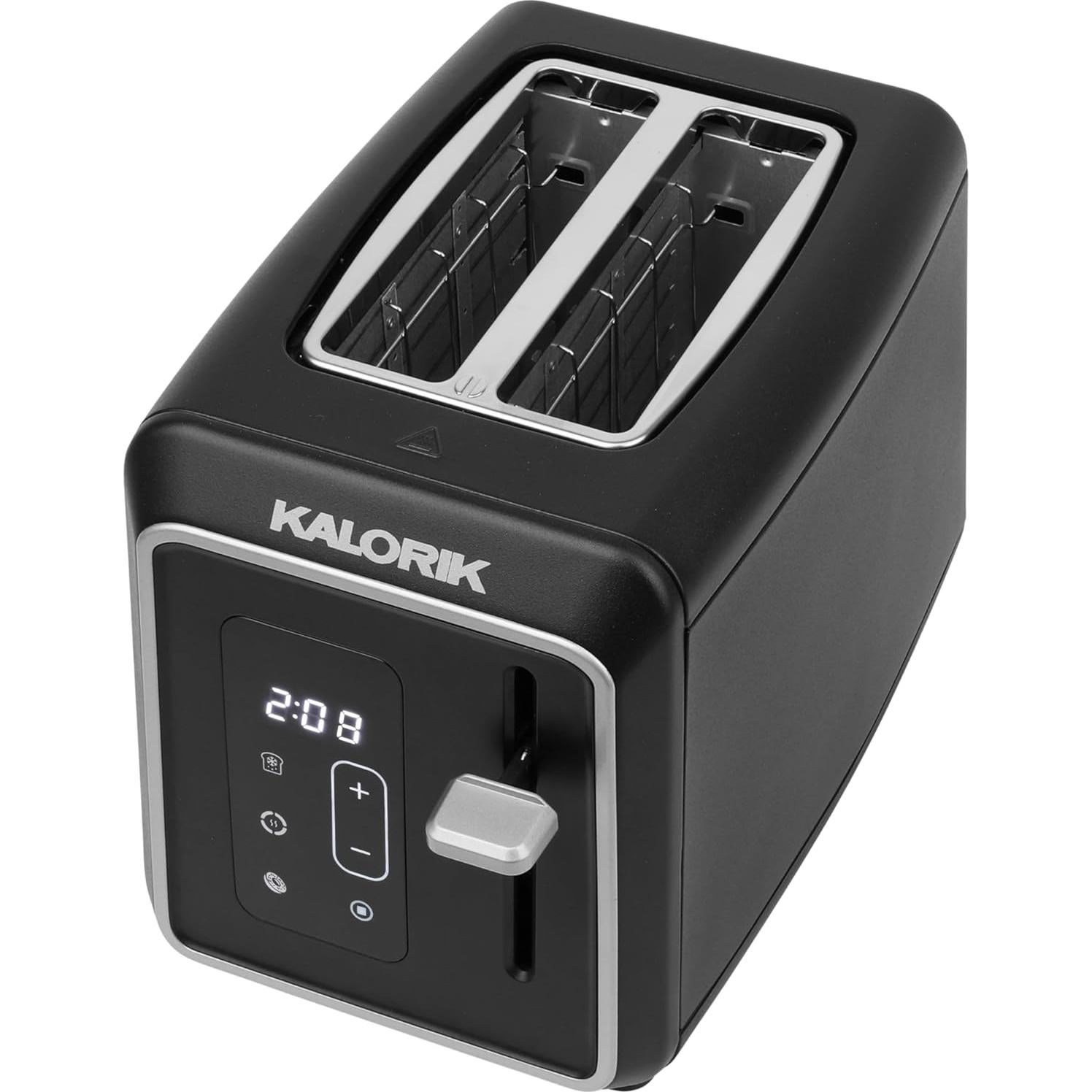 Tostadora Kalorik 2 Rebanadas LED 850W Negro con 6 Configuraciones