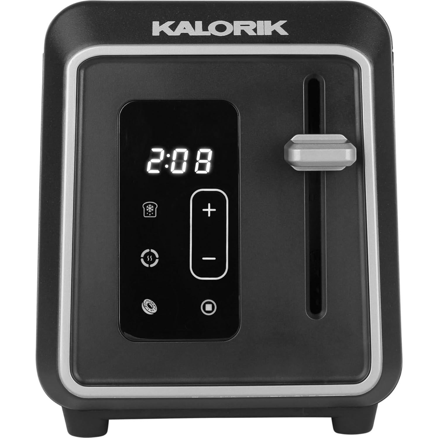 Tostadora Kalorik 2 Rebanadas LED 850W Negro con 6 Configuraciones