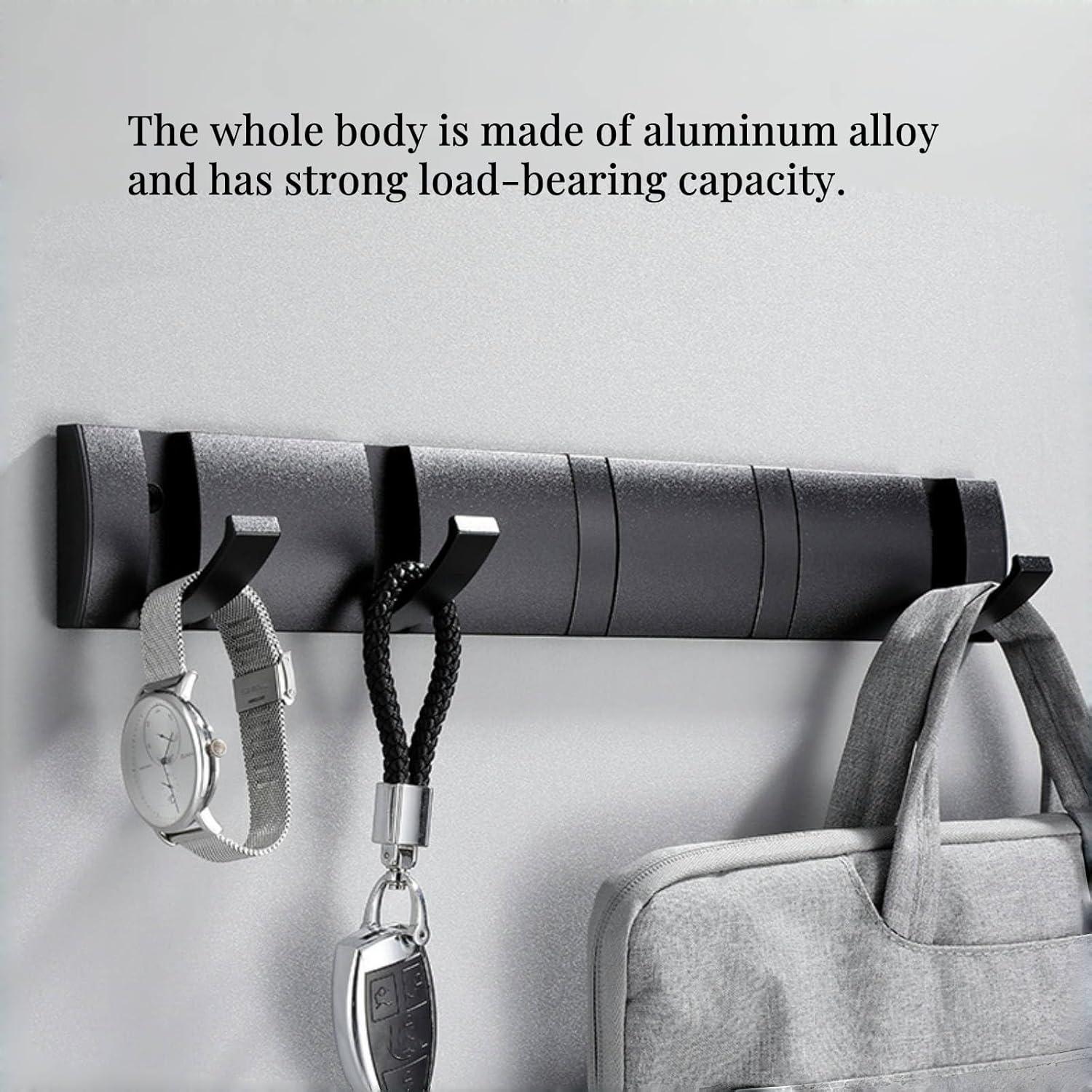 Perchero Plegable Cehold de Aluminio con 5 Ganchos Negro