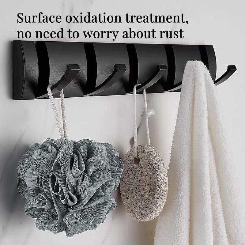 Perchero Plegable Cehold de Aluminio con 5 Ganchos Negro