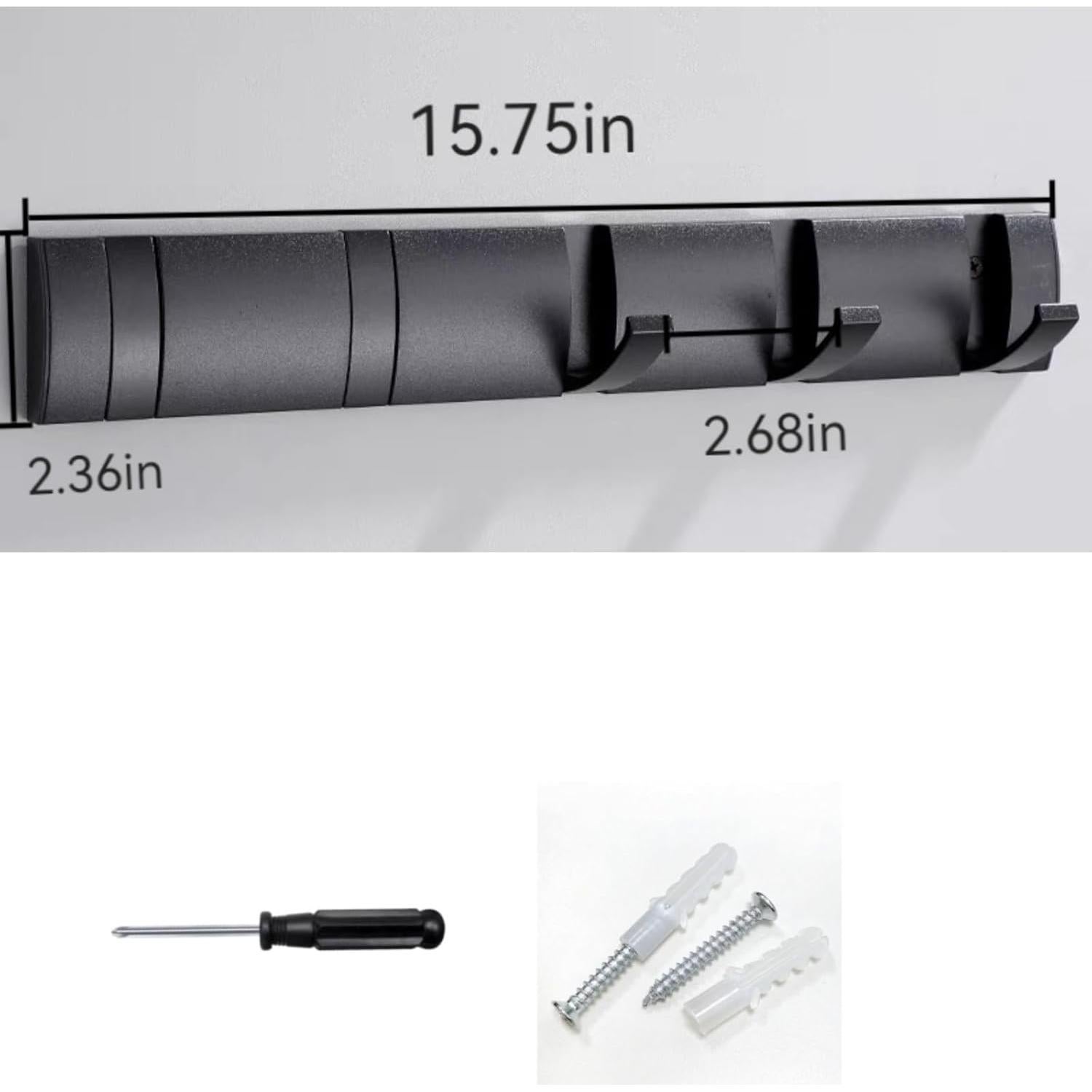 Perchero Plegable Cehold de Aluminio con 5 Ganchos Negro