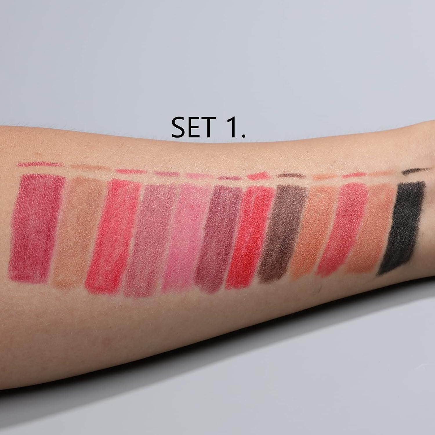 Conjunto de Lápices Labiales Mate IS'MINE - 12 Colores Alta Pigmentación