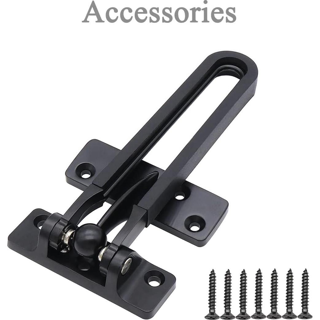 Guardia de Cerradura de Seguridad Ekris para Puerta Negra