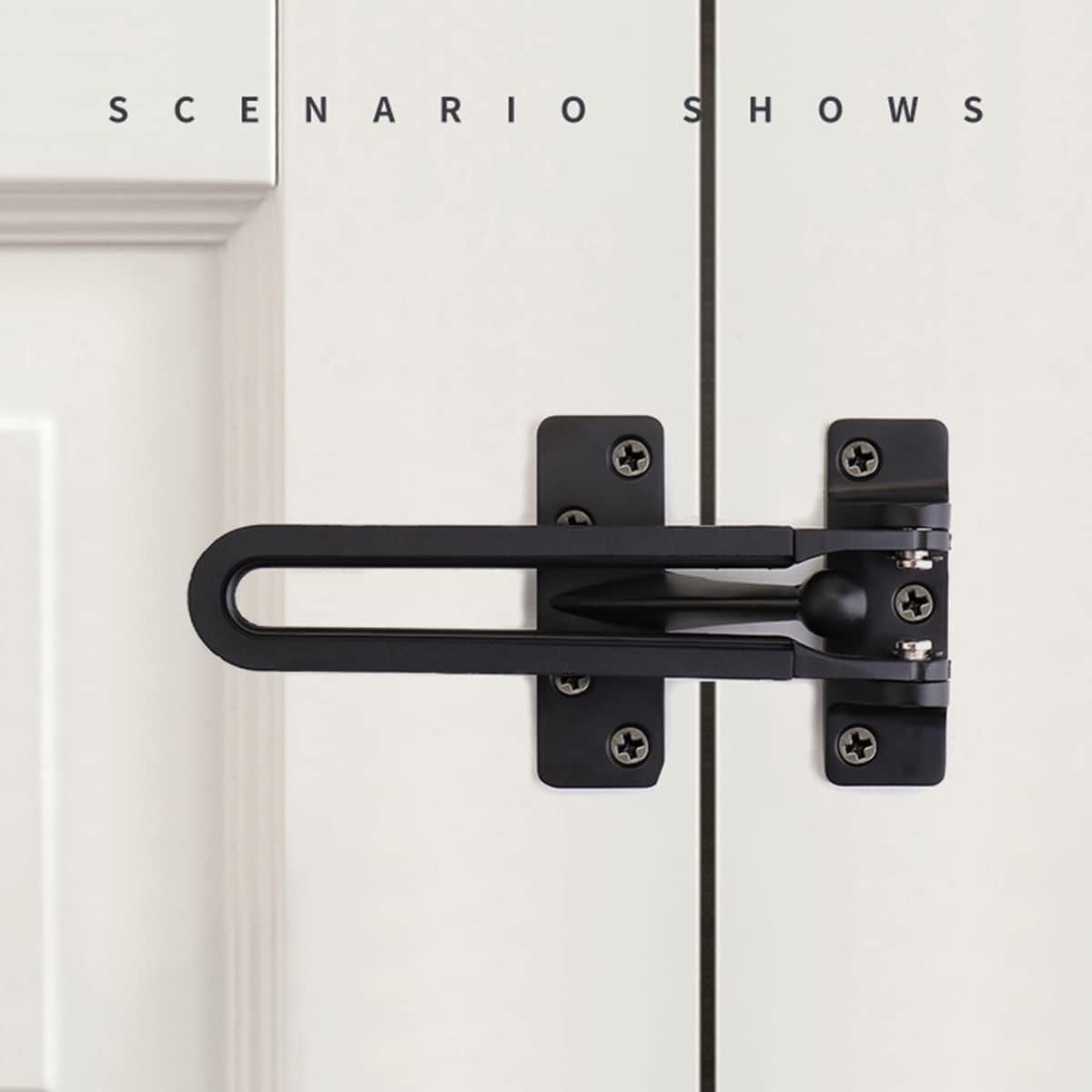 Guardia de Cerradura de Seguridad Ekris para Puerta Negra