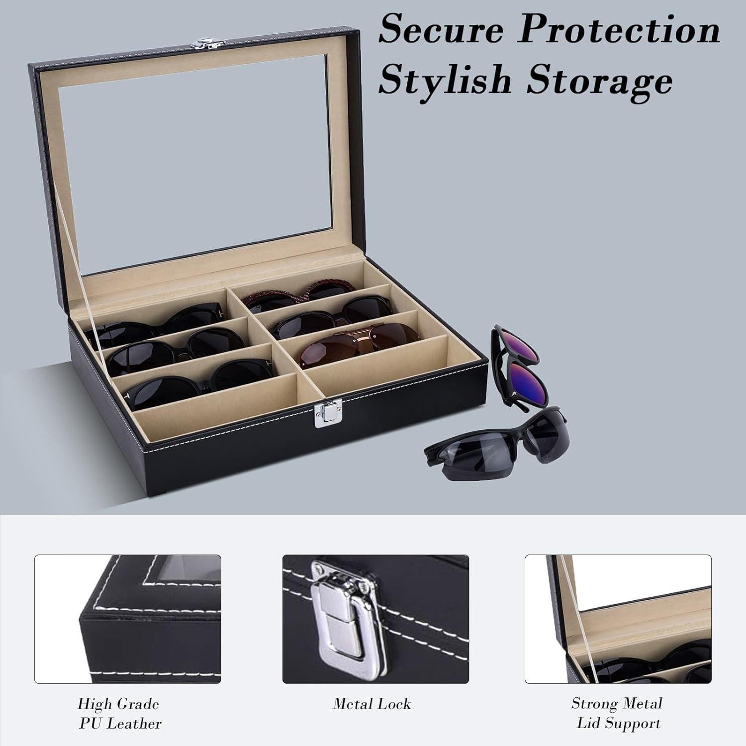 Estuche de Almacenamiento para Gafas AUTOARK Negro 34x24.5 cm