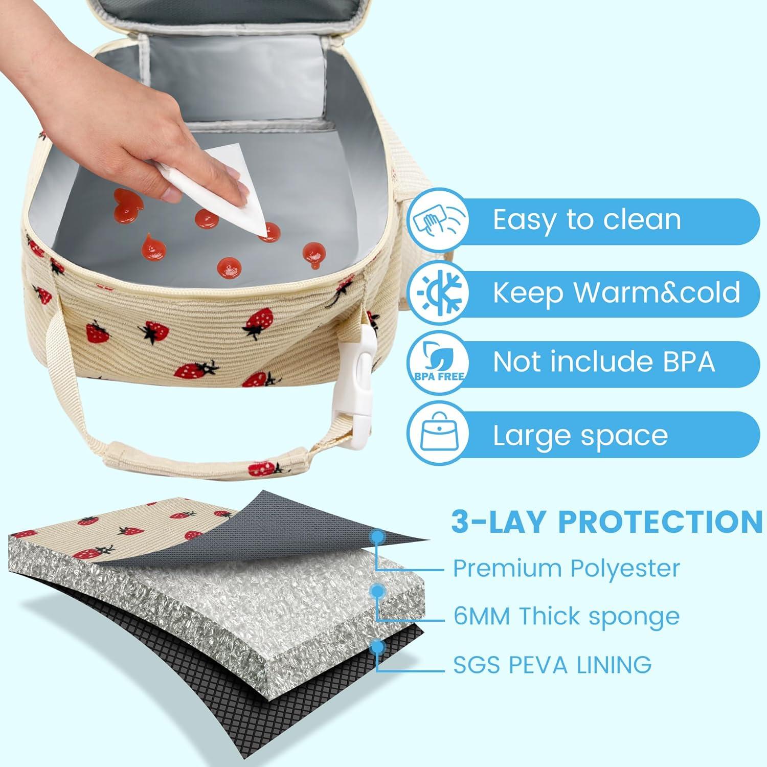 Bolso de Almuerzo Aislado RLGPBON 10L Casual Fruta