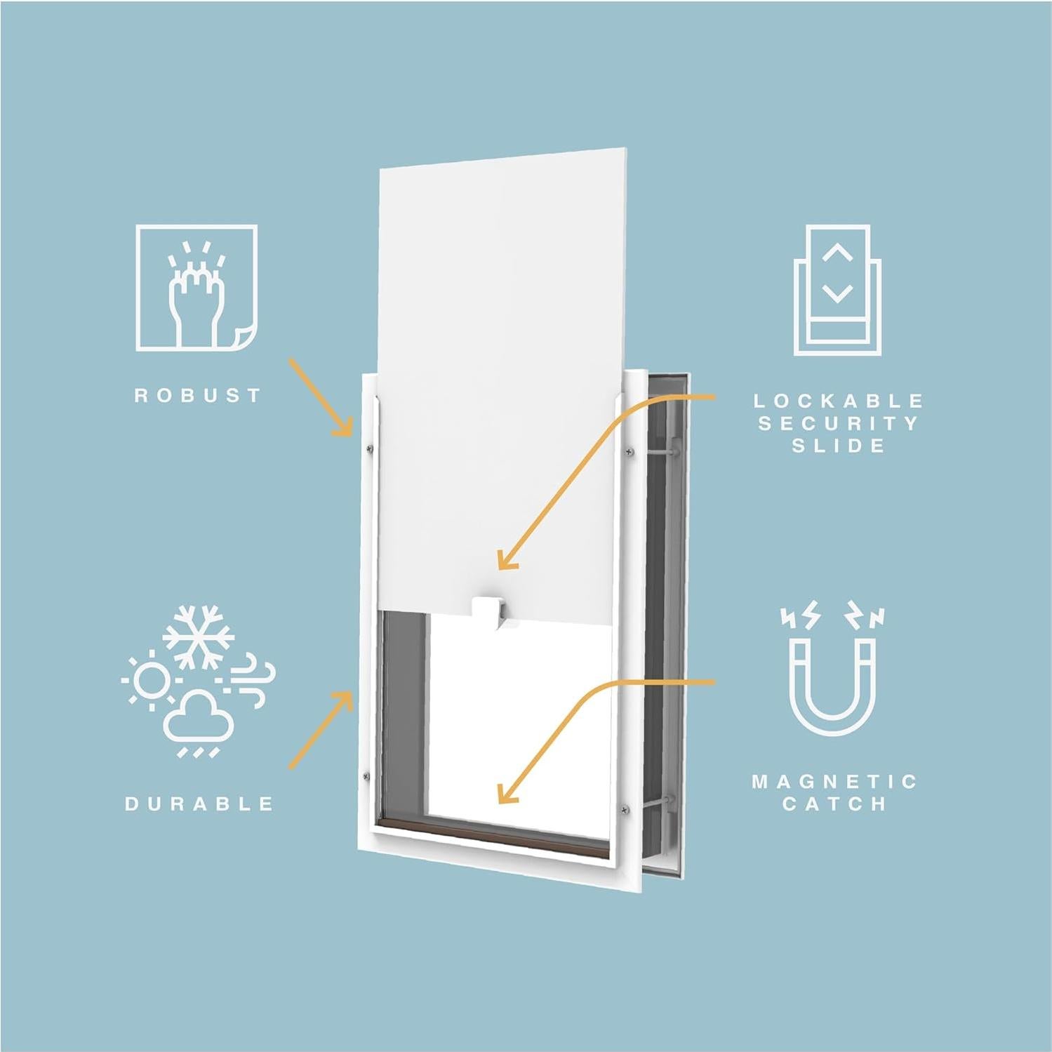 Puerta para Mascotas Deluxe Hakuna Pets Mediana Blanca