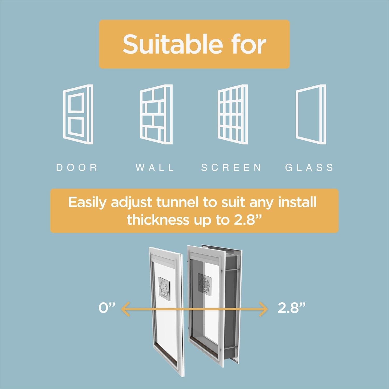 Puerta para Mascotas Deluxe Hakuna Pets Mediana Blanca