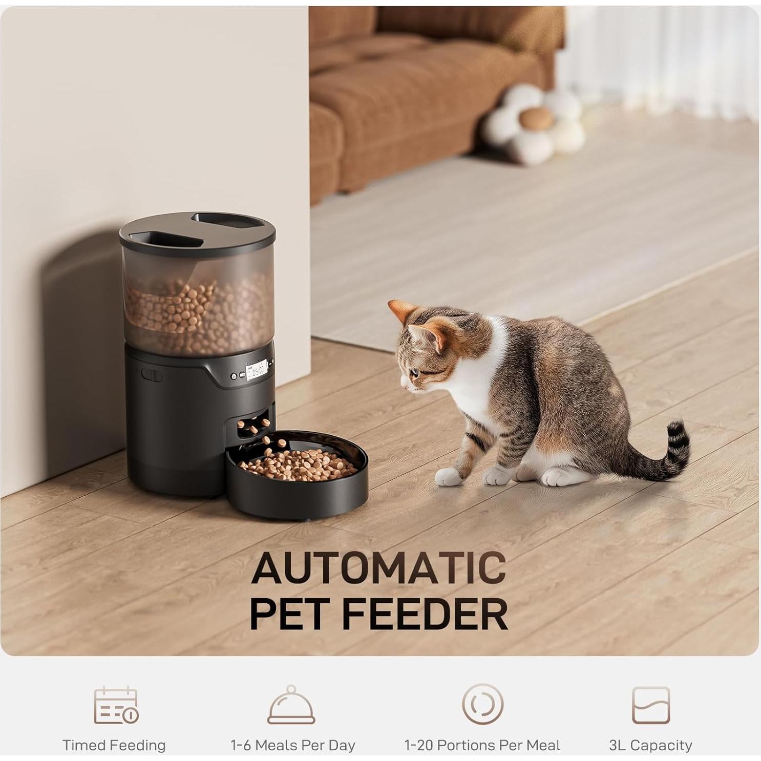 Comedero Automático IMIPAW 3L para Gatos con 6 Comidas
