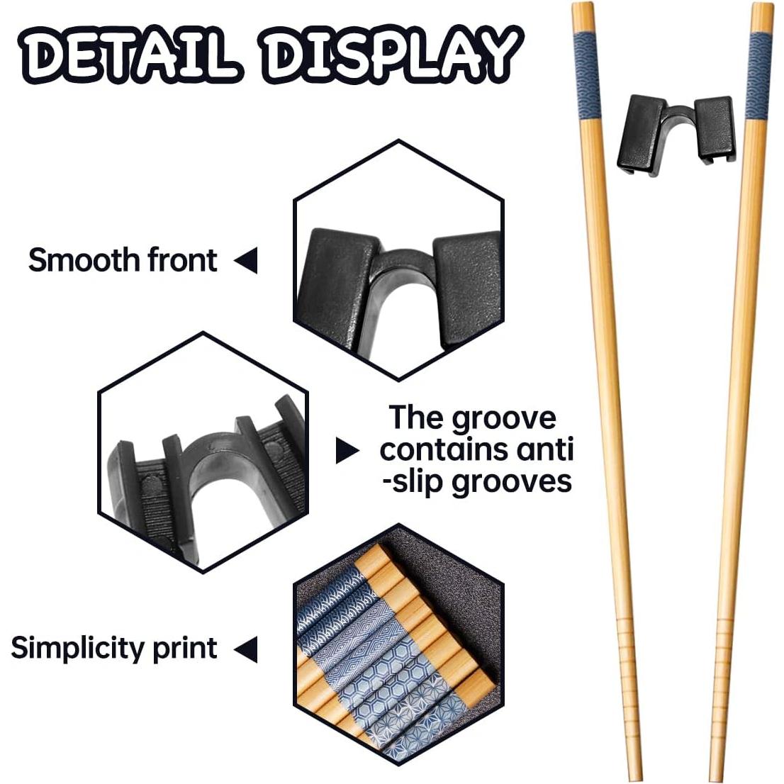 7 Pares de Palillos Reutilizables de Entrenamiento LYART 22.5cm