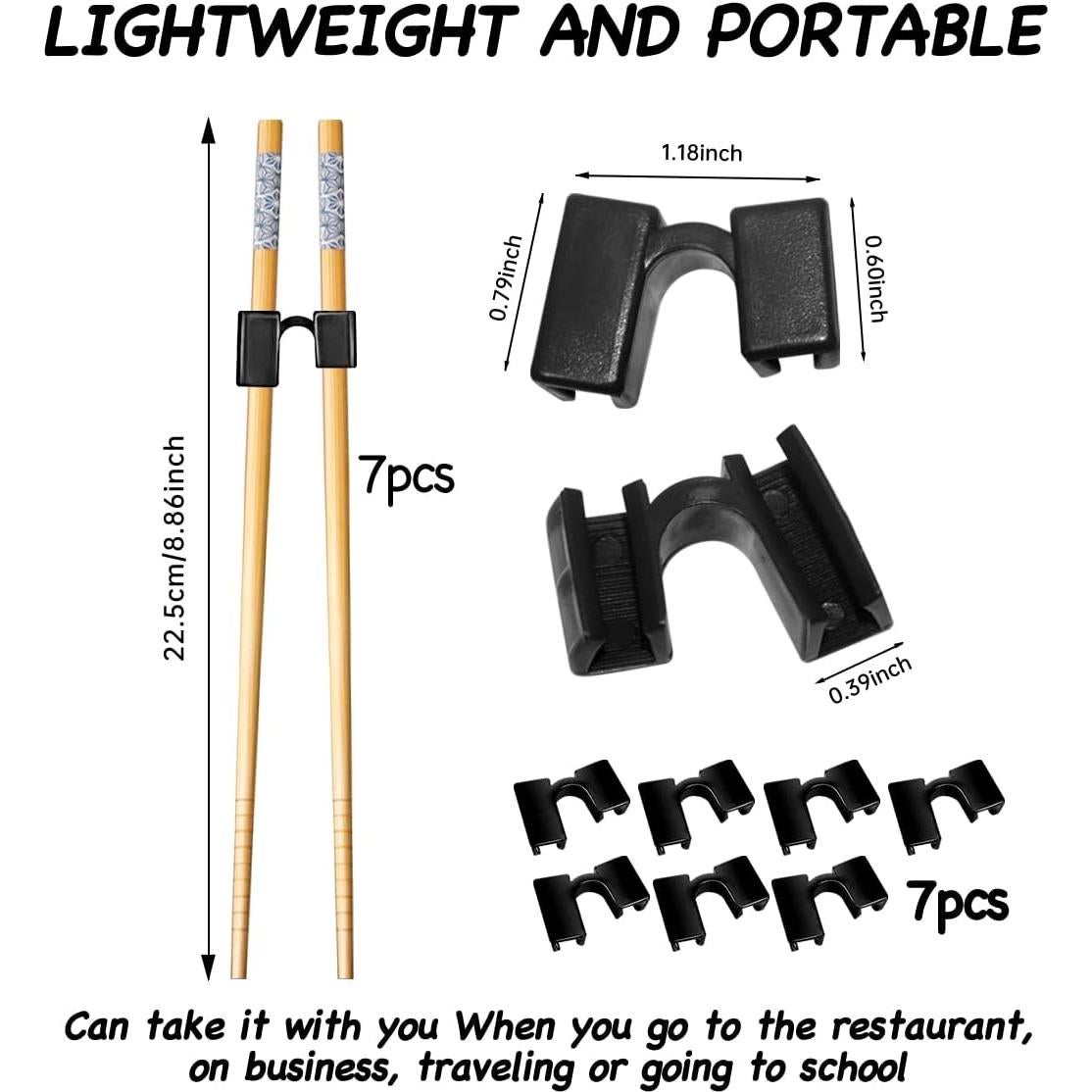 7 Pares de Palillos Reutilizables de Entrenamiento LYART 22.5cm