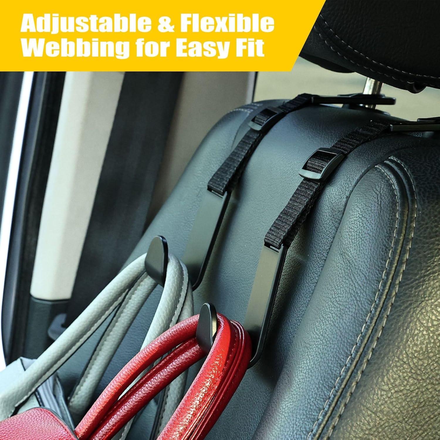 Gancho de Reposacabezas Ajustable KOOPAO - Paquete de 4 Piezas