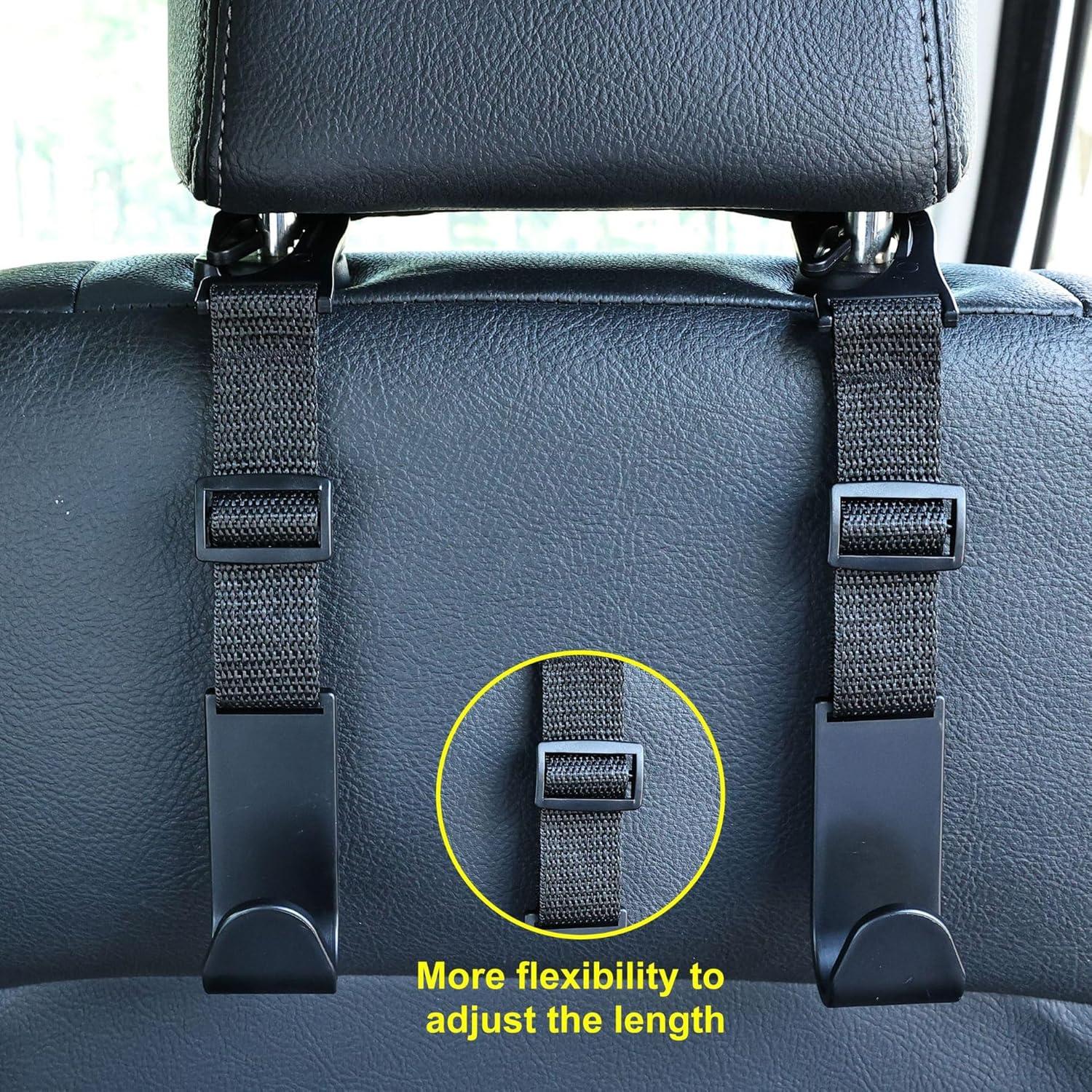 Gancho de Reposacabezas Ajustable KOOPAO - Paquete de 4 Piezas