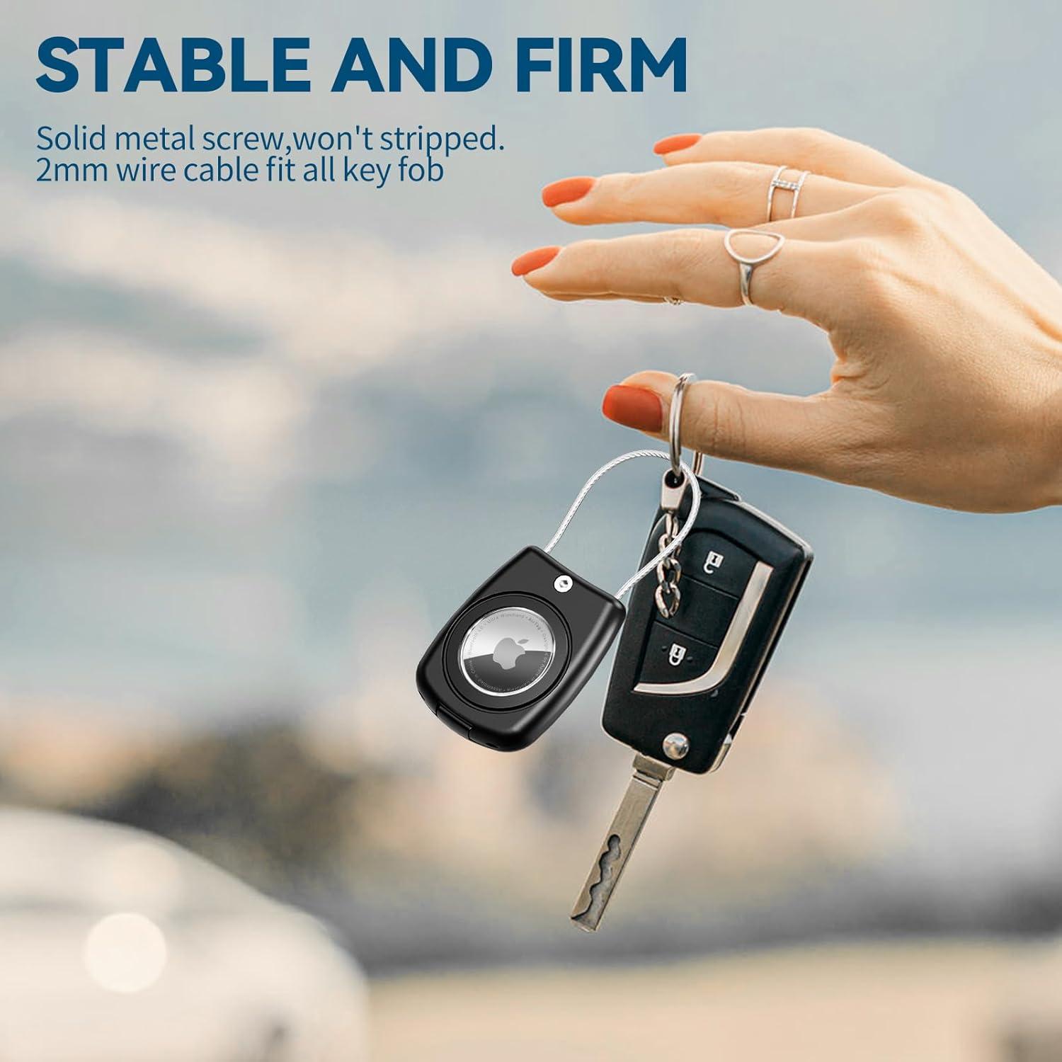 Soporte Impermeable para AirTag Wowwat - Funda Antipérdida Negra