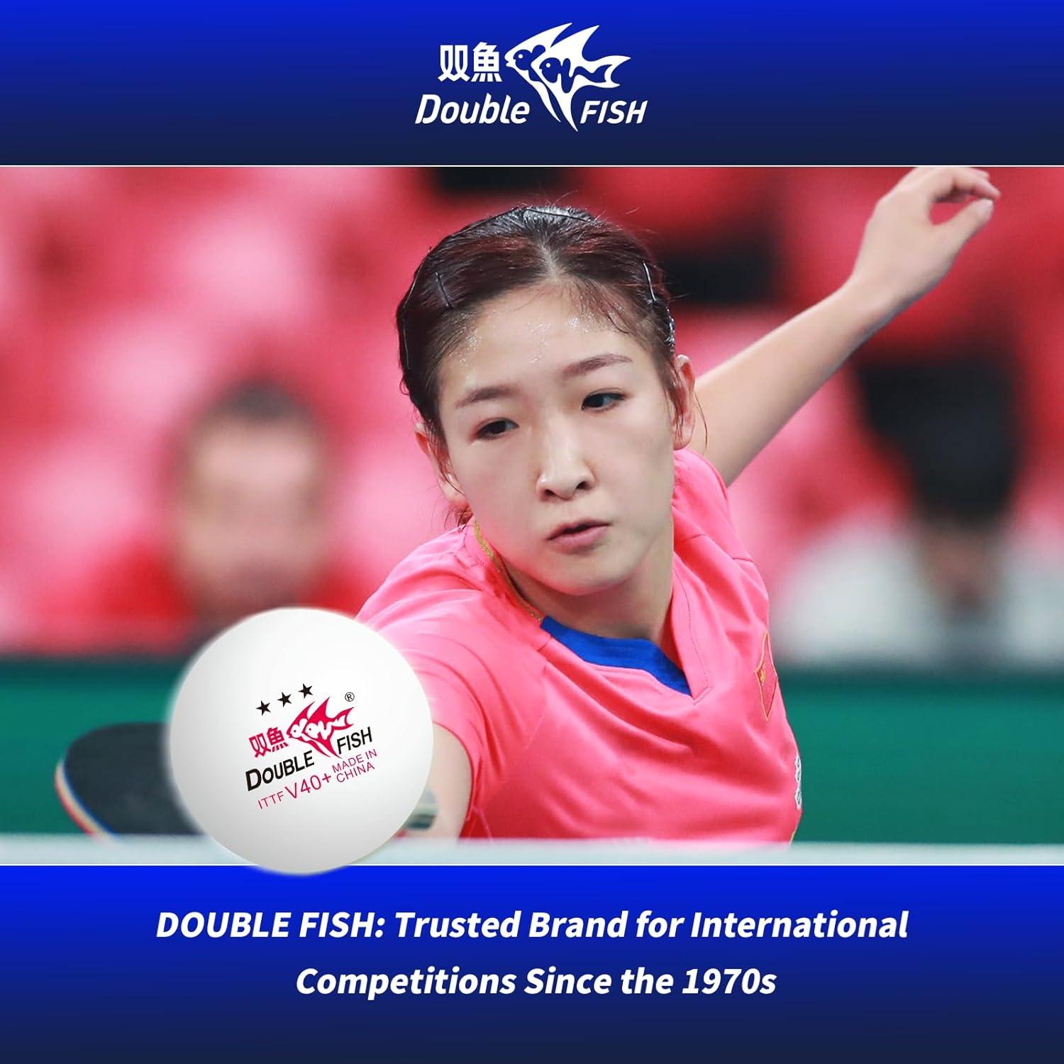 Set de Tenis de Mesa Double Fish 4 Palas y 6 Pelotas ITTF