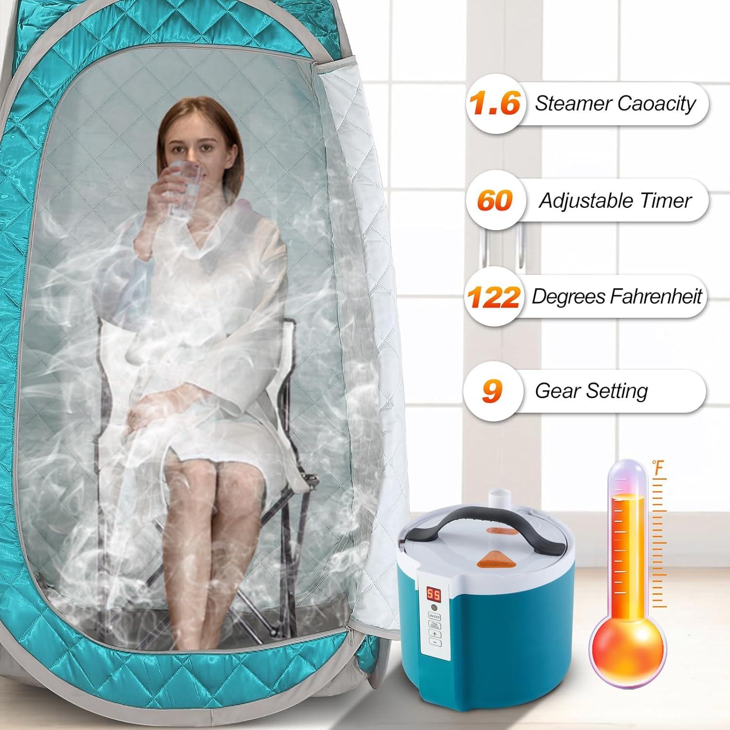 Sauna Vaporera AMOCANE 1.6L Acero Inoxidable Control Remoto