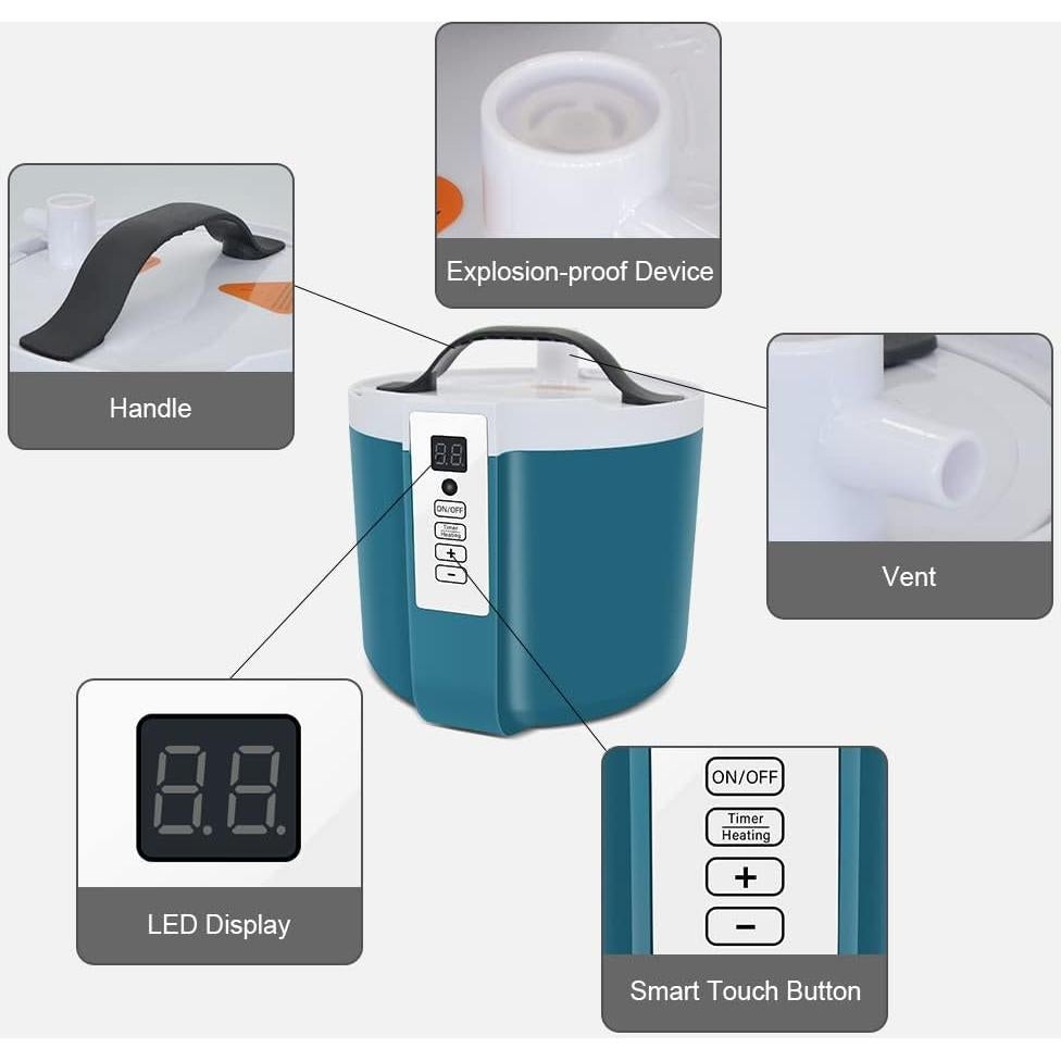 Sauna Vaporera AMOCANE 1.6L Acero Inoxidable Control Remoto