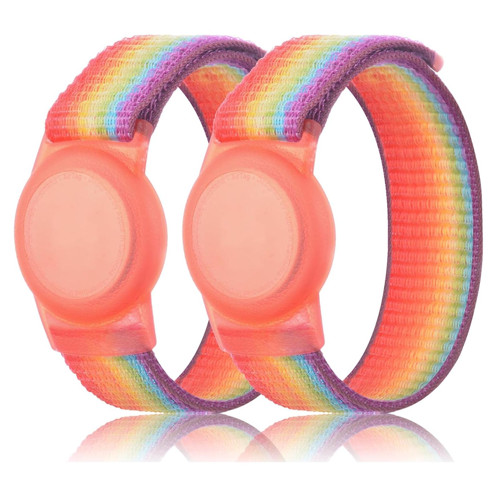 Pulsera Ajustable para Niños Qonuiy con Funda AirTag - 2 Packs