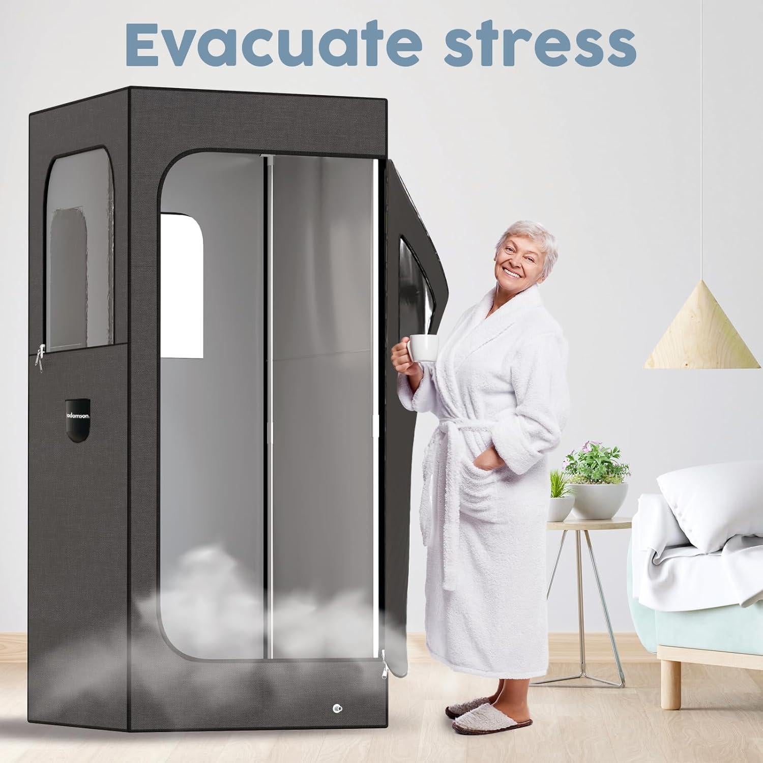 Sauna de Vapor Portátil Adamson 2.6L Silla Control Remoto