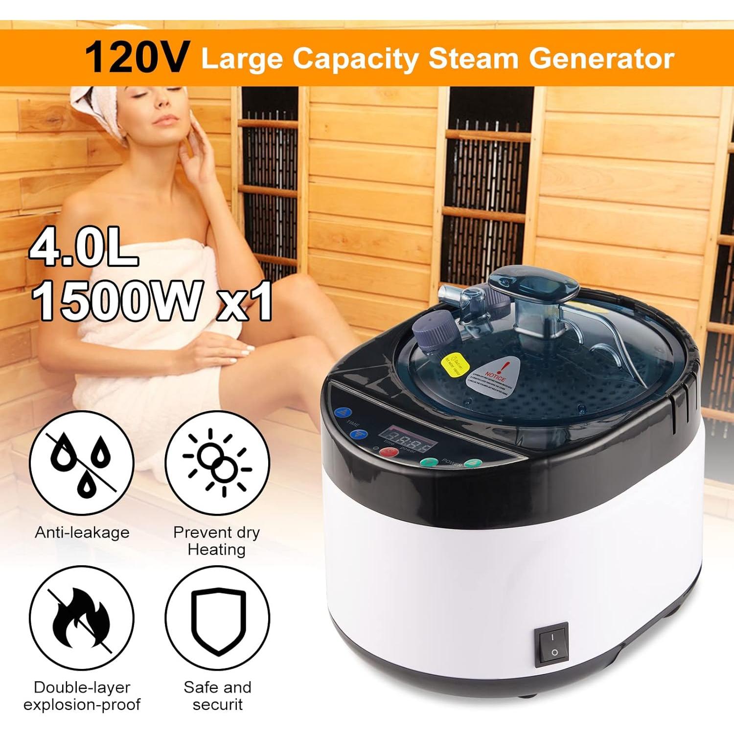 Generador de vapor iDOTODO 4L para sauna en casa con control remoto
