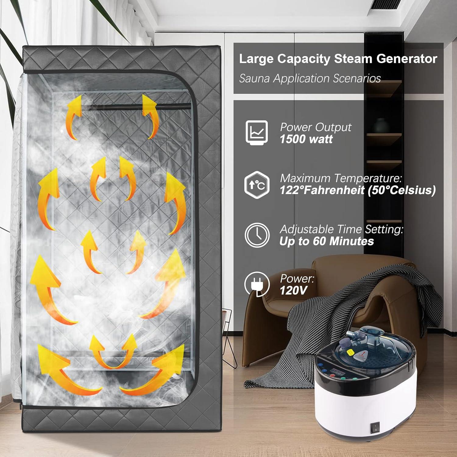 Generador de vapor iDOTODO 4L para sauna en casa con control remoto