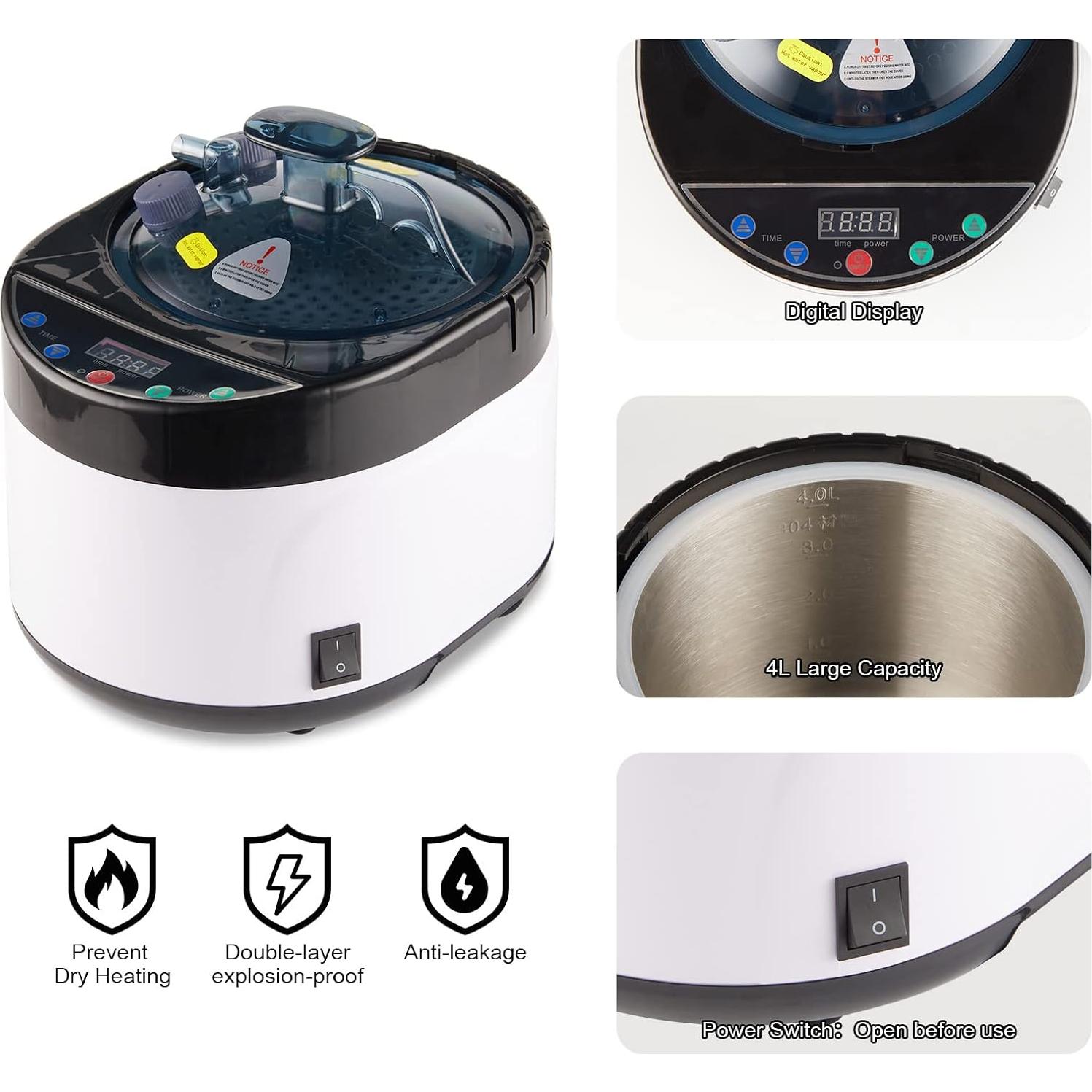 Generador de vapor iDOTODO 4L para sauna en casa con control remoto