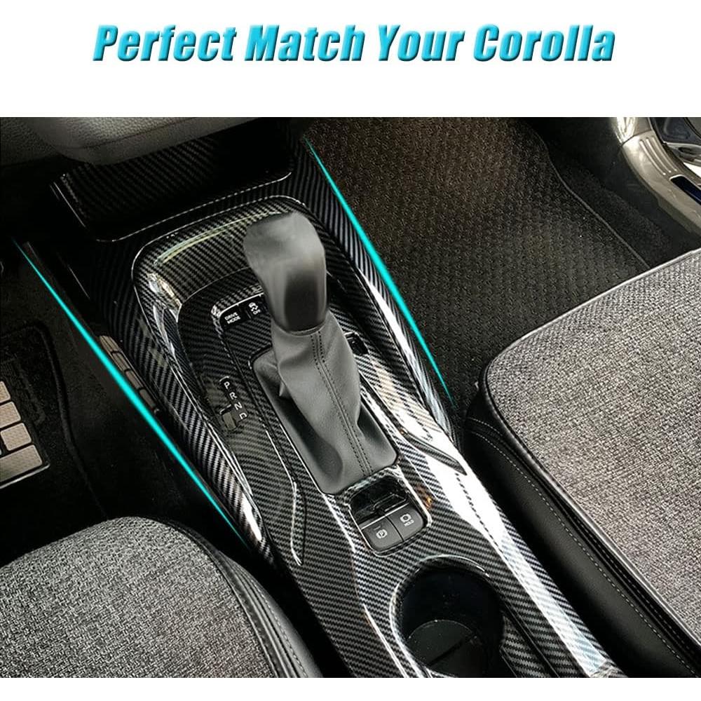 Cubierta Panel Cambio Toyota Corolla 2020-2025 BOYUER Fibra Carbono