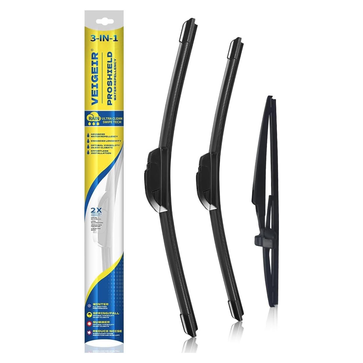 Juego de 3 Limpiaparabrisas VEIGEIR para Toyota 4Runner 2003-2009