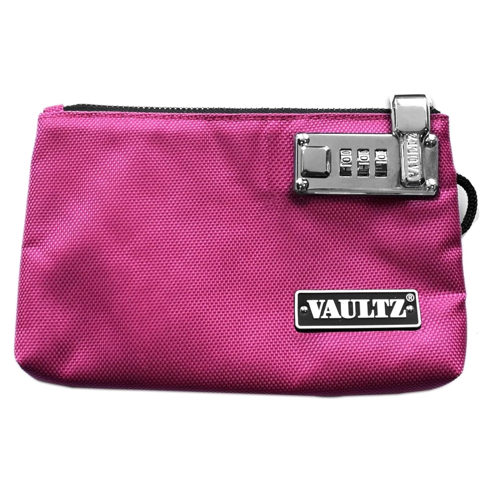Bolsa de Dinero Vaultz Rosa con Cerradura 17,78 x 25,4 cm