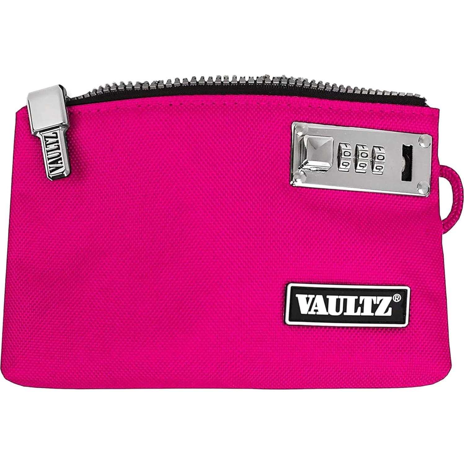 Bolsa de Dinero Vaultz Rosa con Cerradura 17,78 x 25,4 cm