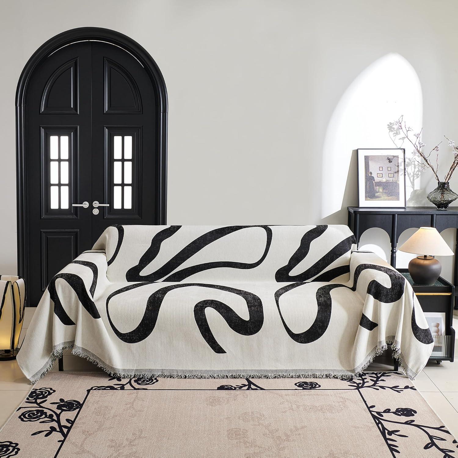 Funda de Sofá MYSKY HOME Chenilla Negra 180x259 cm