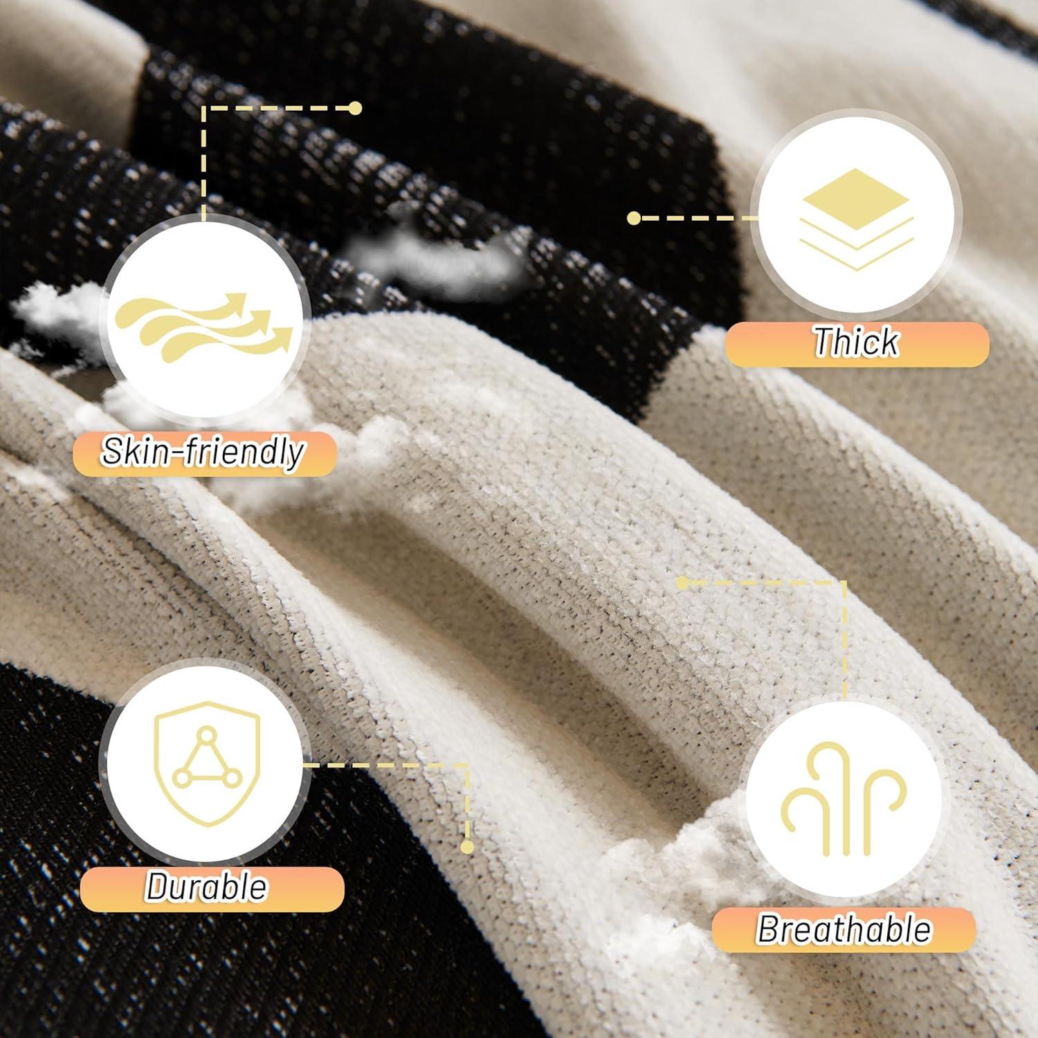 Funda de Sofá MYSKY HOME Chenilla Negra 180x259 cm